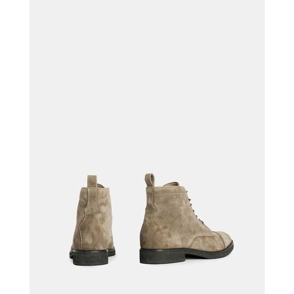 AllSaints $300 Drago Suede Lace Up Boots Khaki Distressed Almond Toe Sz 41 NEW main image 12